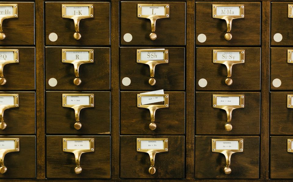 a card catalog